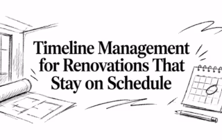 Timeline Management for Renovations That Stay on Schedule with architectural plans and a marked calendar